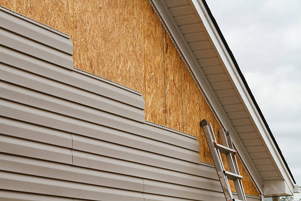 Professional Emergency Siding Repair technician working in Bishopville, SC